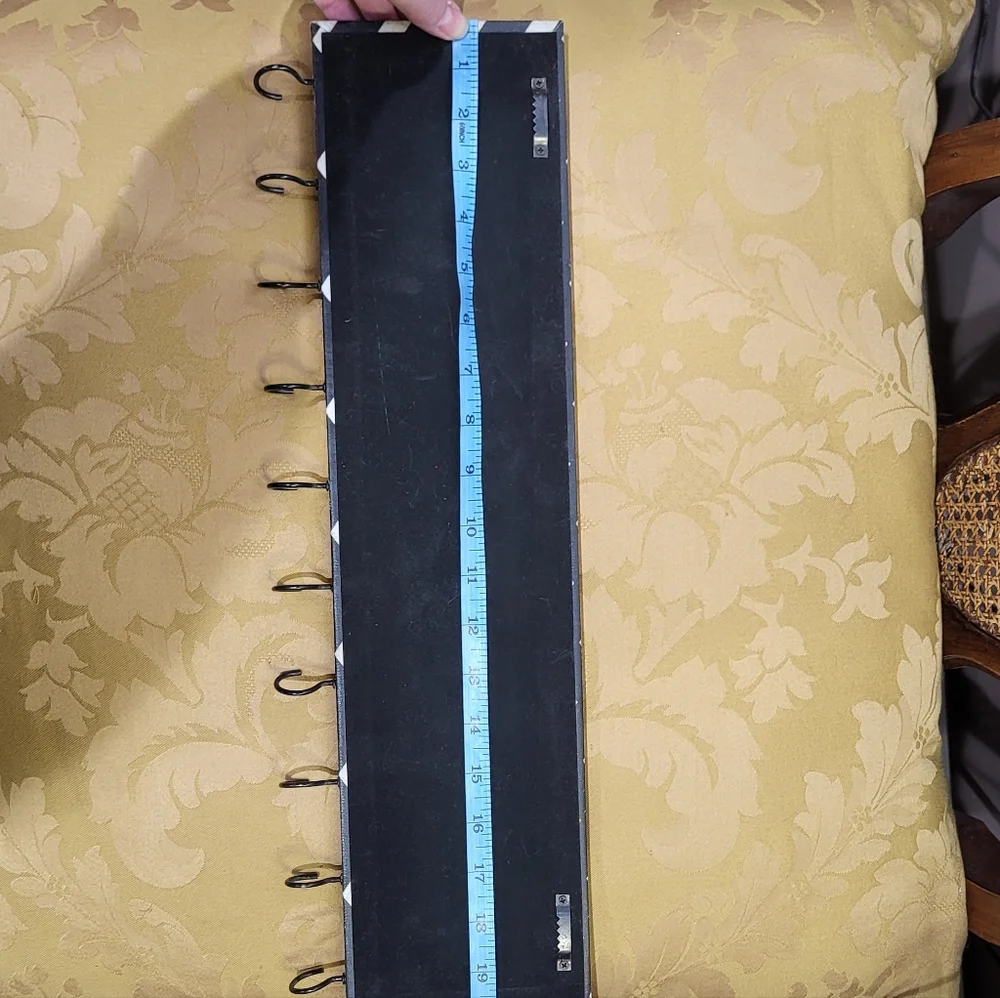 Wall mounted Velvet Backed Chevron Necklace Organizer 10 hooks *3/$30 Sale*